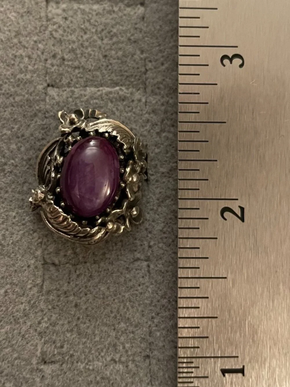 Vintage Sterling Silver Ring Sz 6.5 Handmade Gemstone Bob Stringer Signed $275
